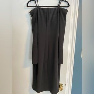 Black long sleeve knee length cocktail dress